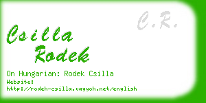 csilla rodek business card